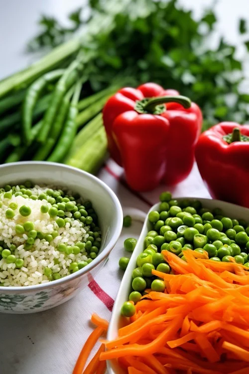ingredientes arroz con verduras para Thermomix